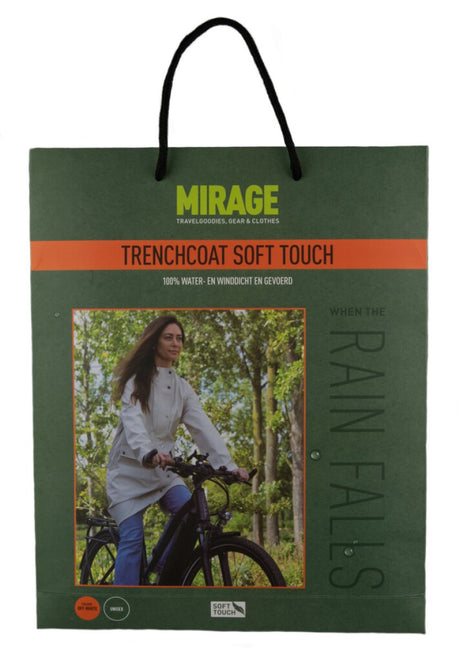 Mirage Regenmantel Niederschlag Trenchcoat - Größe M - Hergestellt aus Polyester weicher Berührung - Olivengrün