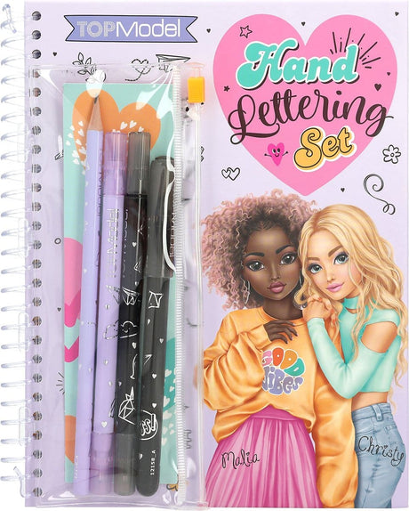 Van der Doelen Topmodel – Handlettering-Set mit Briefpapier und Federmäppchen