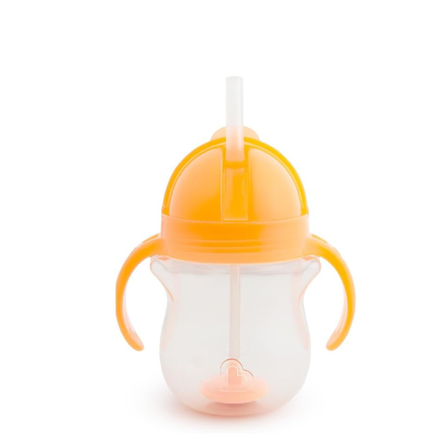 Munchkin tip sip straw cup weighted 207ml oranje