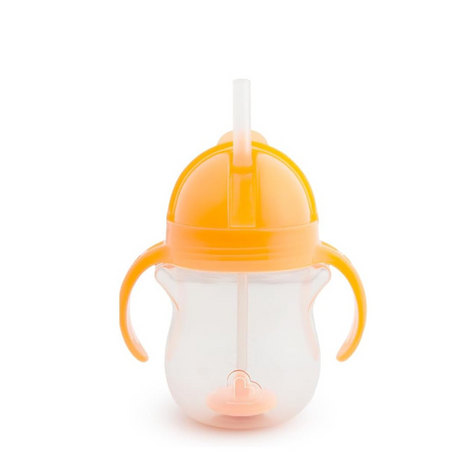 Munchkin tip sip straw cup weighted 207ml oranje