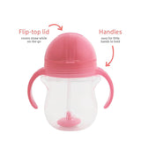 Munchkin tip sip straw cup weighted 207ml roze paars set 2-delig