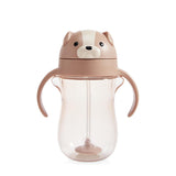 Munchkin tip sip straw cup weighted 296ml hond bruin