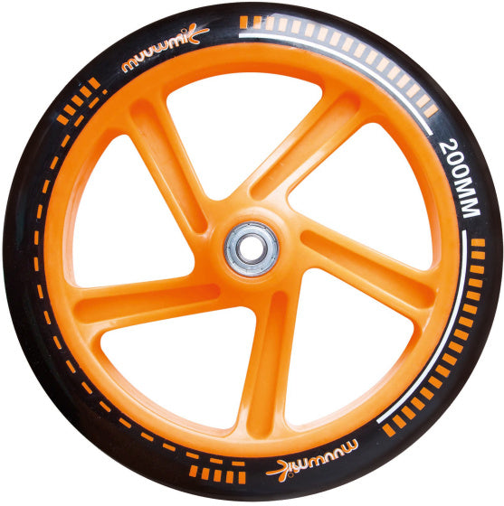 Muuwmi 2-Radkinder faltbar Fußbremse Schwarz Orange