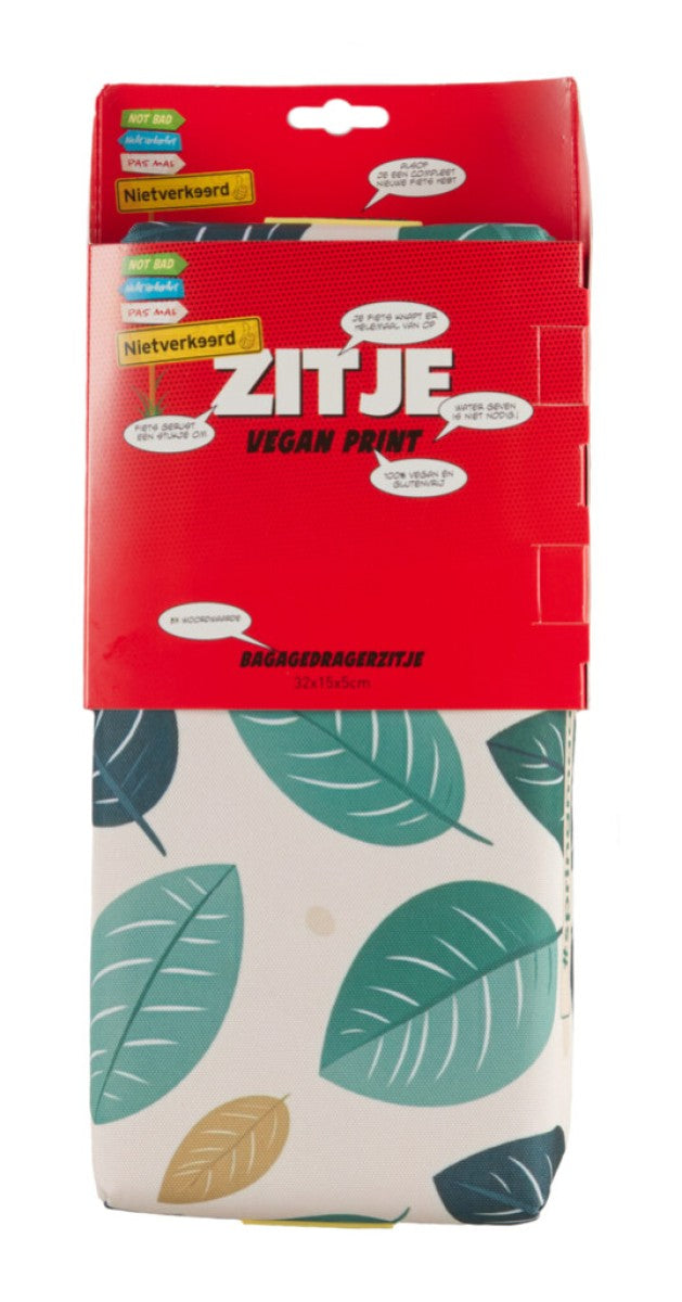 Newlooxs nicht falsches Sitzkissen für Gepäckträger mit veganem Aufdruck