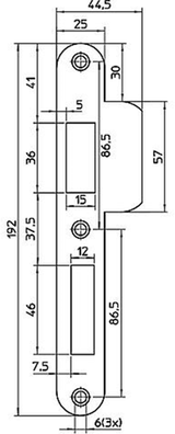 Nemef p 4139 17 u dr.2+4 sluitplaat - 9413990177