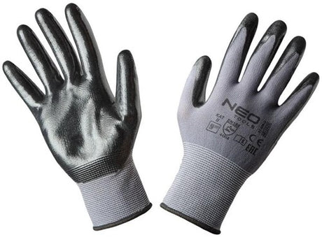 Neo-Arbeitshandschuh Nylon | mit Nitrilbeschichtung | m9 - 6453450