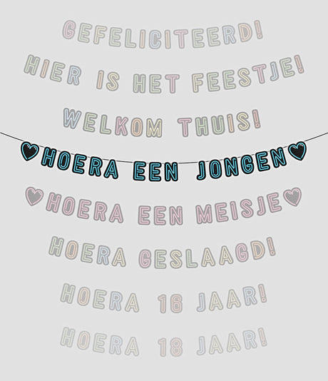 Paperdreams Neongirlande Hurra Junge!