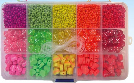 Moxy neon kralen indoos 10x17cm