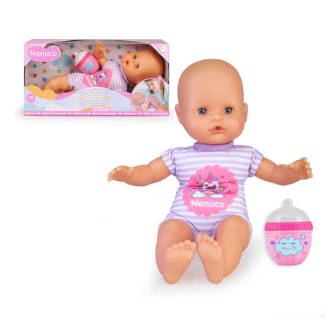 Famosa Nenuco Babypuppe mit zartviolettem Körper, ca. 32 cm groß