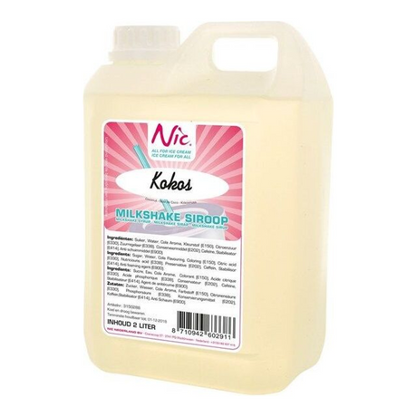 Nic frusco milkshakesiroop cocos (2 liter)