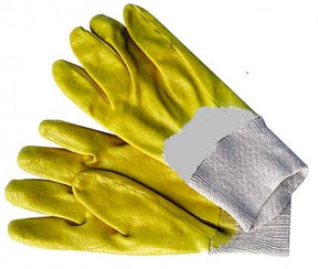 Rubber-gele nitril handschoenen roz-10