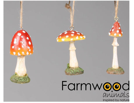 Farmwood Tiere Deko-Hänger Pilz 7cm