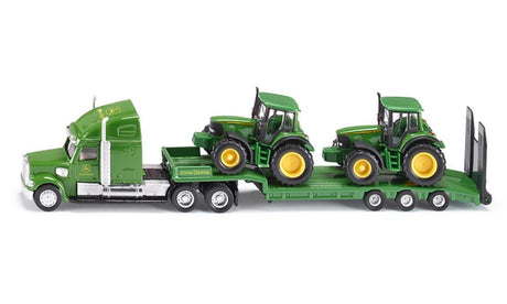 Siku 1837 Tieflader mit John Deere Traktoren