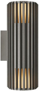 Enzo nordlux wandlamp aludra rond dubbel 2x e27 zilver antraciet ip54 - 4800944