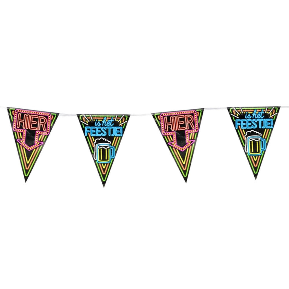 Neon-Partyflagge von Paperdreams
