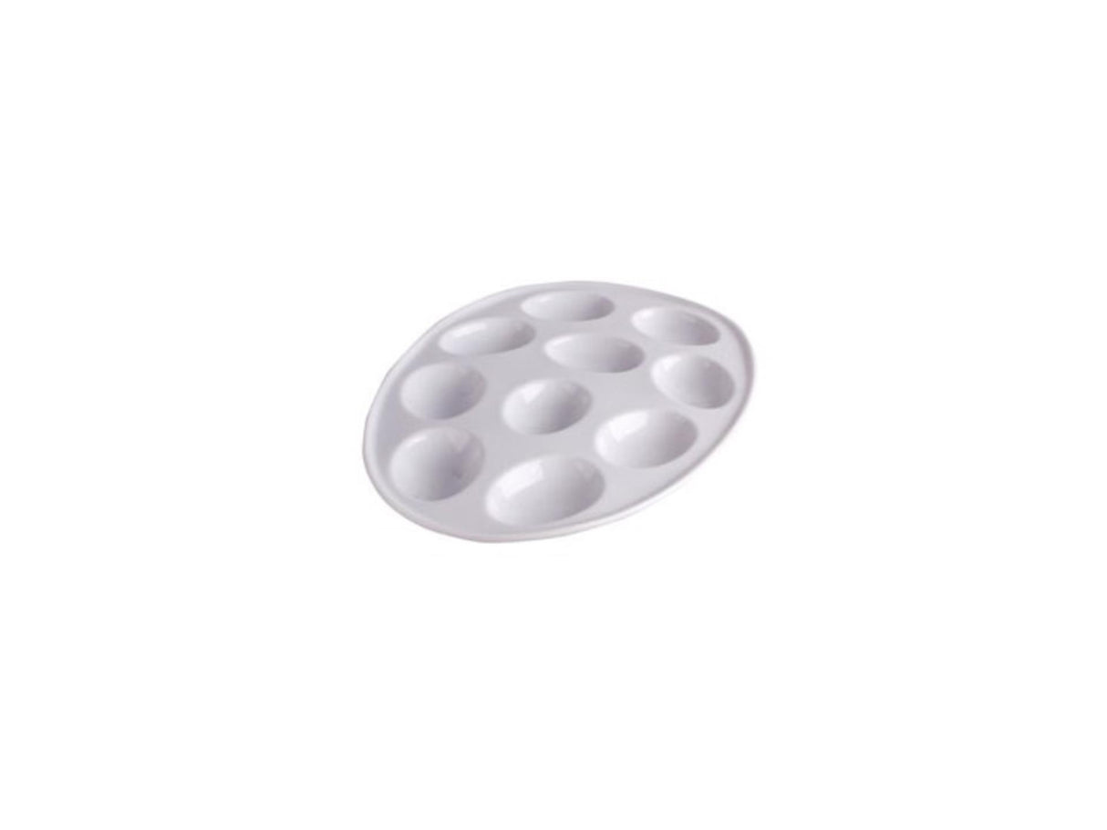 Imperial Kitchen Eierschale aus weißem Steingut für 10 Eier