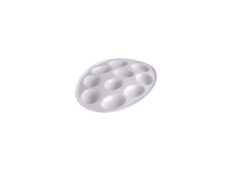 Imperial Kitchen Eierschale aus weißem Steingut für 10 Eier