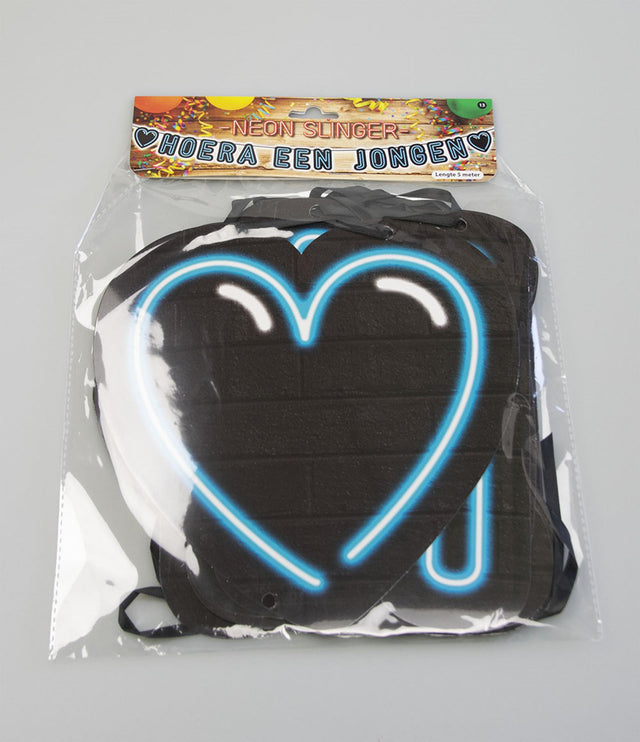 Paperdreams Neongirlande 5m – Hurra Junge!