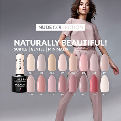 Claresa UV-LED-Gel-Lack, 5 ml, Nude 106