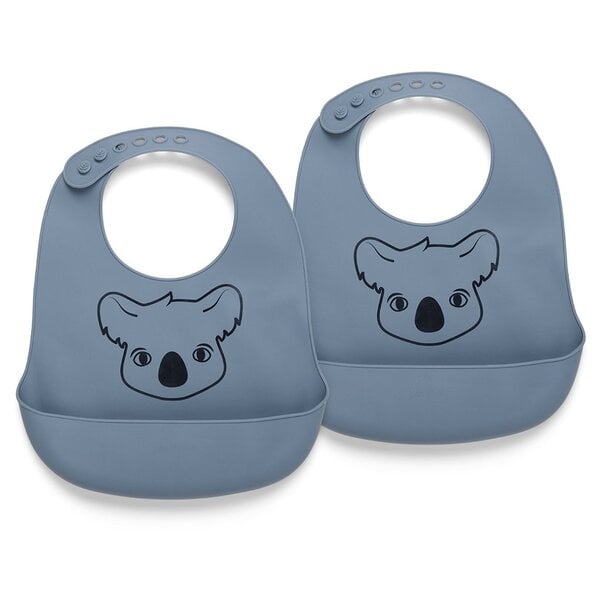 Nuuroo Nuuroo Alfie Silicon Short Bib 2-Pack mit Druck