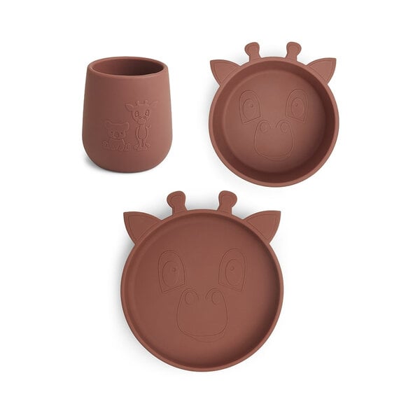 Nuuroo Nuuroo Judi Silicon Dinner Set 3-Pack Giraf