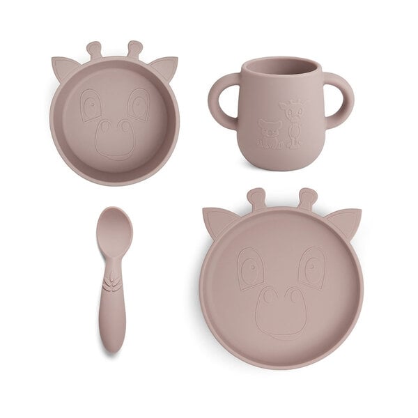 Nuuroo Nuuroo Lykke Silicon Dinner Set 4-Pack Giraf