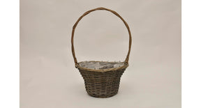Hengselmand riet rond grijs d31 h19 51cm
