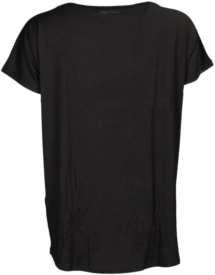Papillon Sportshemd Round Neck Damen Schwarz Größe S