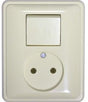 Peha Einbau-Kombinationsschalter creme – 4602020