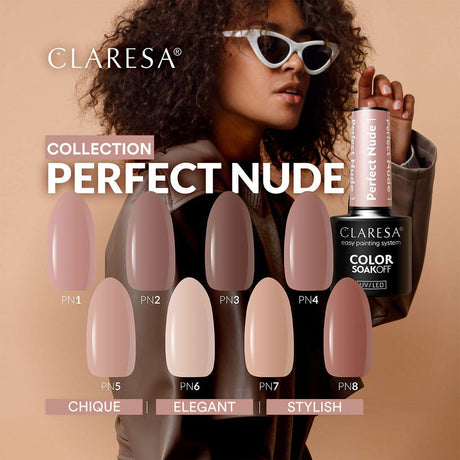 Claresa UV-LED-Gel-Nagellack, 5 ml, Perfect Nude 5