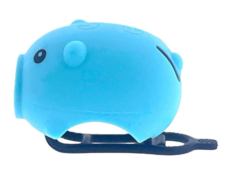 Pexkids Fahrradhupe Schwein mit LED-Lampe USB blau