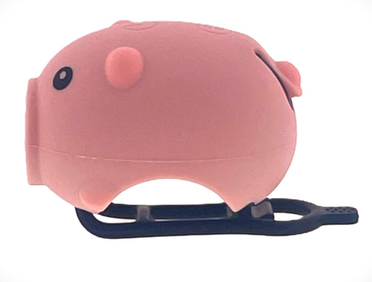 Pexkids Fahrradhupe Schwein mit LED-Lampe USB rosa