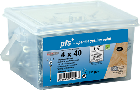 Pgb-europe pgb-fasteners | spaanplaatschroef pfs-t ø 5x80 tx25 | 140 st