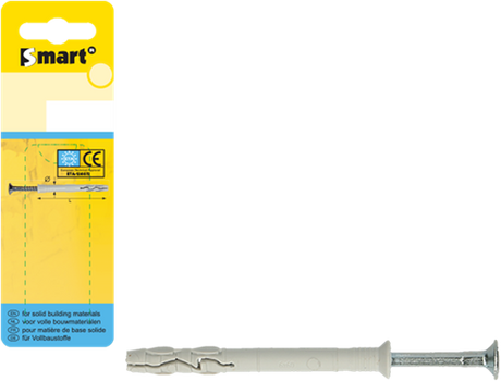 Pgb-europa smart | Nylon-Nageldübel VK ø 8x120 grau nzn | 5 Stück sm0pkkn01080120h