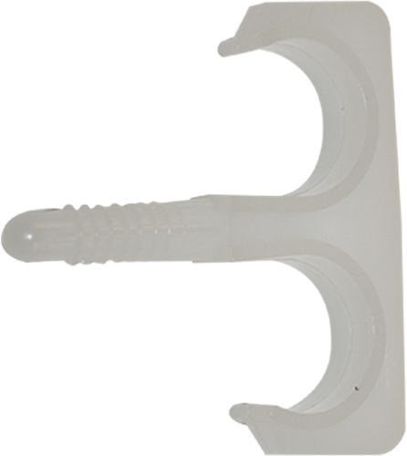 Pgb-europa smart | Nylon Plug Clip doppelt 16-19 weiß | 50 Stück sm0pcdn001600193