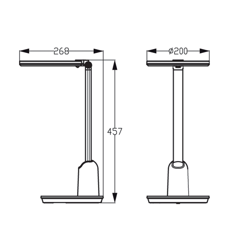 Philips desk light led dsk602 antraciet