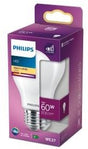 Philips led lamp - standaard lampvorm met e27 fitting - warmwit licht: 2700k - 60w - mat glas