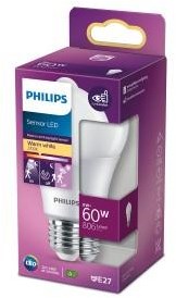 Philips LED-Sensorleuchte, 60 W, E27