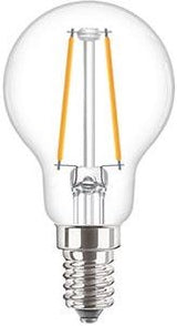 Philips led kogel e14 2-25w 2700k filament helder - led3727