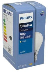 Philips led kogel e14 6,5-60w 2700k filament mat - led3742