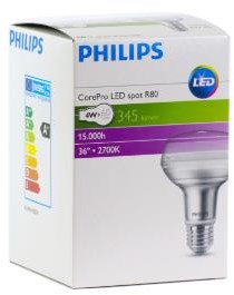 Philips led r80 e27 4-60w 2700k - led3311