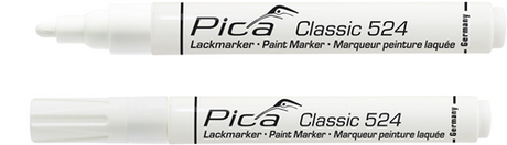 Pica 524 52 lakmarker | 2-4mm | ronde tip | wit | 10 stuks - pi52452
