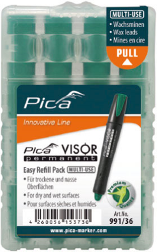 Pica 991 36 visor permanent navulling | groen - pi99136
