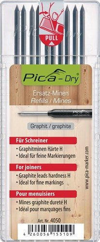 Bild eines Nachfüllsets | 10x Graphit Spezialhärte h | für feine Markierungen | adry 4050 | 10 Stifte-Set | 1 Stück - 4050 - 4050