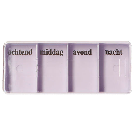 Jvdl Pillendose Woche 4 Fächer pro Tag weiß