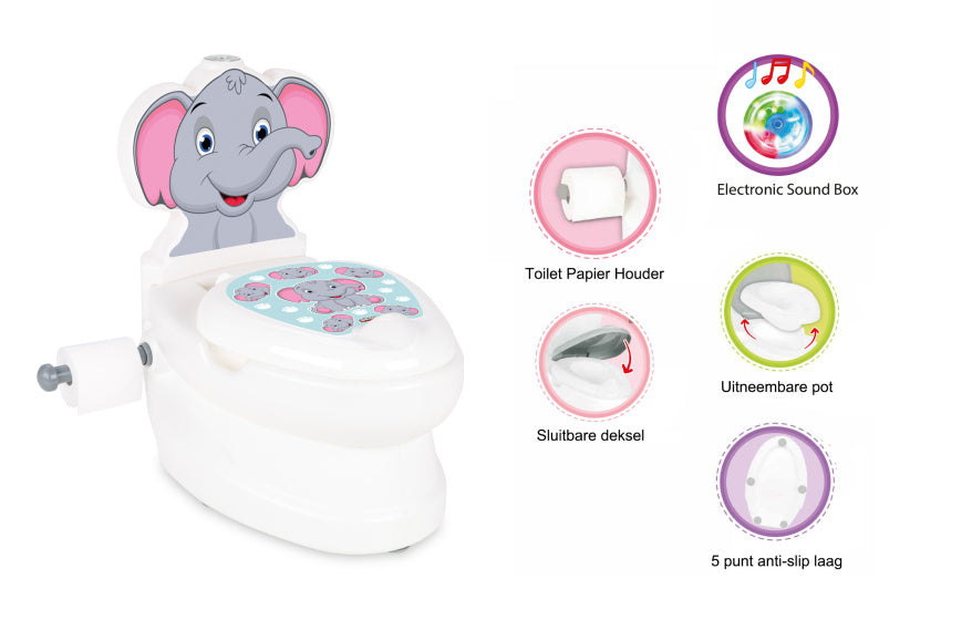 Pilsan Elefant Bildungsschild weiß grau