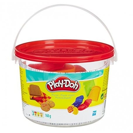 Otto Simon Play-Doh Teigeimer mit 3 Töpfen aus Ton und Strandformen