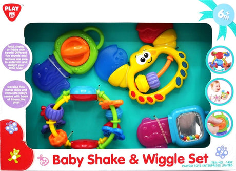 Playgo Baby Shake and Wiggle 4-teiliges Set mit verschiedenen Geräuschen
