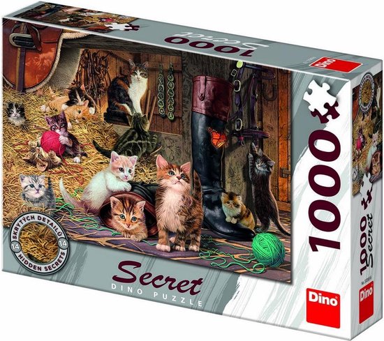 Dinotoys Dino-Puzzle – Kätzchen mit verborgenen Geheimnissen – 1000 Teile