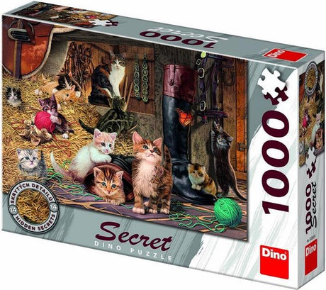 Dinotoys Dino-Puzzle – Kätzchen mit verborgenen Geheimnissen – 1000 Teile